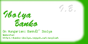 ibolya banko business card